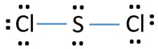 sulfur dichloride SCl2 lewis structure